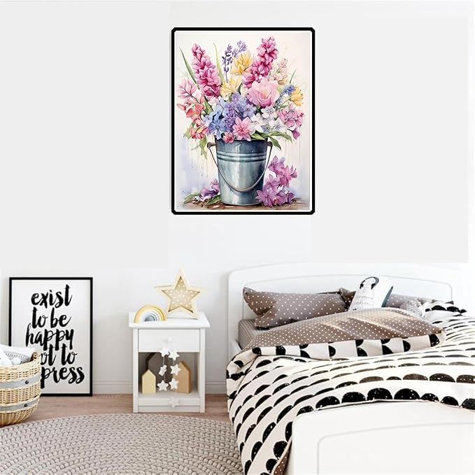 EIBEILI Diamond Art Kits for Adults-Colorful Flowers BucketDiamond Painting | - Image 2