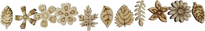 100 Pcs Unfinished Wooden Cutouts - Image 2