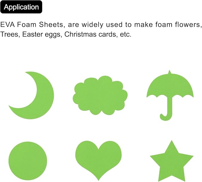 MECCANIXITY EVA Foam Sheets Green 19.7 Inch x 17.7 Inch 0.8mm Thick Crafts Foam - Image 6