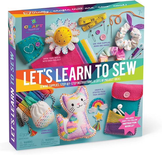 Craft-Tastic Let’s Learn to Sew – Mini Sewing Kit, Arts and Crafts, Art Supplies by Craft-tastic