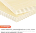 MECCANIXITY 10pcs Basswood Sheet 4 x 4 x 3/8 Inch Unfinished Wood Boards Plywood - Image 4