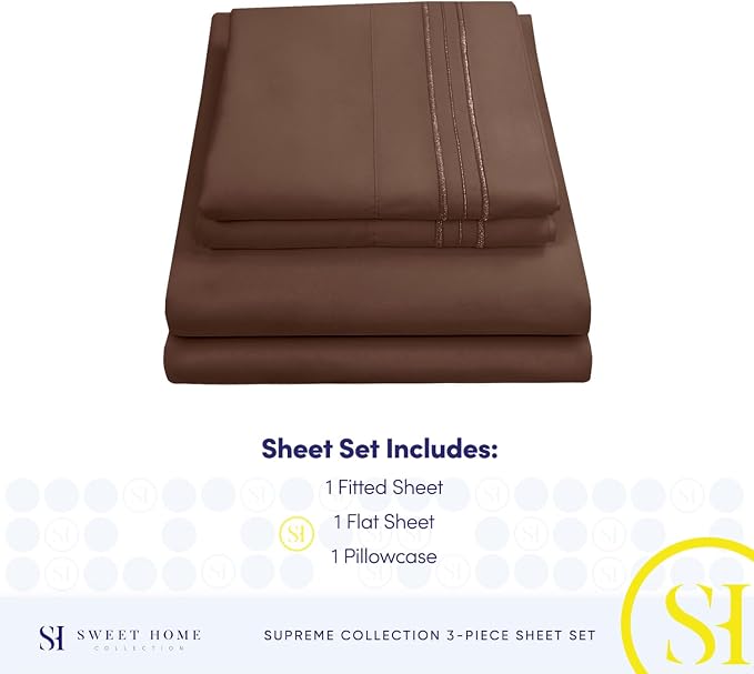 Twin XL Sheets - Breathable Luxury Sheets - 1800 Supreme Collection Extra Soft - Image 4