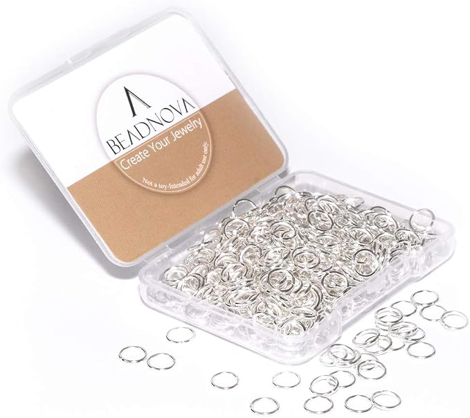BEADNOVA 7mm Open Jump Rings for Jewelry Making Silver Jewelry Jump Rings for by BEADNOVA
