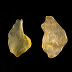 ColouredRocks 2pcs Libyan Desert Glass, Raw Golden Tektite Crystals, Loose - Image 2