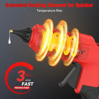 Cordless Hot Glue Gun for Mil-waukee M-18 Battery - 100W Hot Glue Gun and 35PCS - Image 6