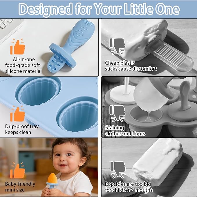 Silicone Baby Popsicle Molds for Teething Relief - Image 5