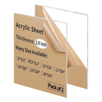 12 x 12 inch Clear Acrylic Sheets 1/8 inch Thick by gdhwcxl