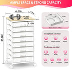 Goovilla Rolling Cart with Drawers, Utility Cart Organizer With 8 Removable - Image 2