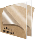 Lesnlok 2 Pack 12" x 18"Plexiglass Sheet 1/4 Acrylic Sheet 6mm Thick, Use by Lesnlok