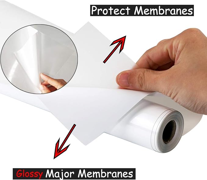 guangyintong Heat Transfer Vinyl White HTV Rolls, Glossy Surface White HTV Vinyl - Image 3