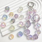 16mm Acrylic Beads UV Transparent Colorful Bead 95pcs Clear Football Beads - Image 2