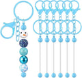 6Pcs Beadable Keychain Bars Blanks Bead Keychain Bar Metal Beaded Keychains by Sugiury