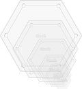 6 PCS Hexagon Templates Quilting Acrylic Templates Set, Diameter Hexagon Ruler by Unknown