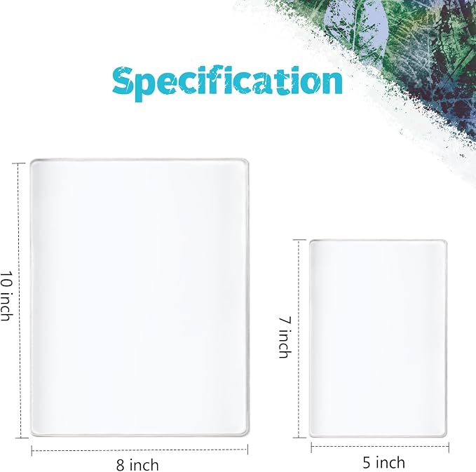 Vollence 5" X 7" + 8" X 10" Reusable Gel Monoprinting Plate Reusable Art Plate - Image 2