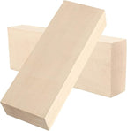JAPCHET 2 Packs 10 x 3.5 x 1.7 Inch Basswood Blocks, Natural Unfinished Blocks by JAPCHET