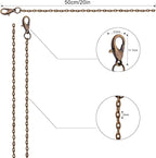 Lemonkey 24 Pack Necklace Chains Bulk, Bronze Plated DIY Cable Link Chains - Image 2