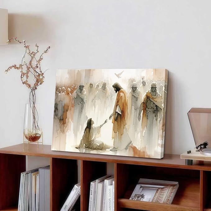 CYPQPCUH Jesus Heals Woman Wall Art Canvas Poster, 16x24in | Wrapped Canvas - Image 9