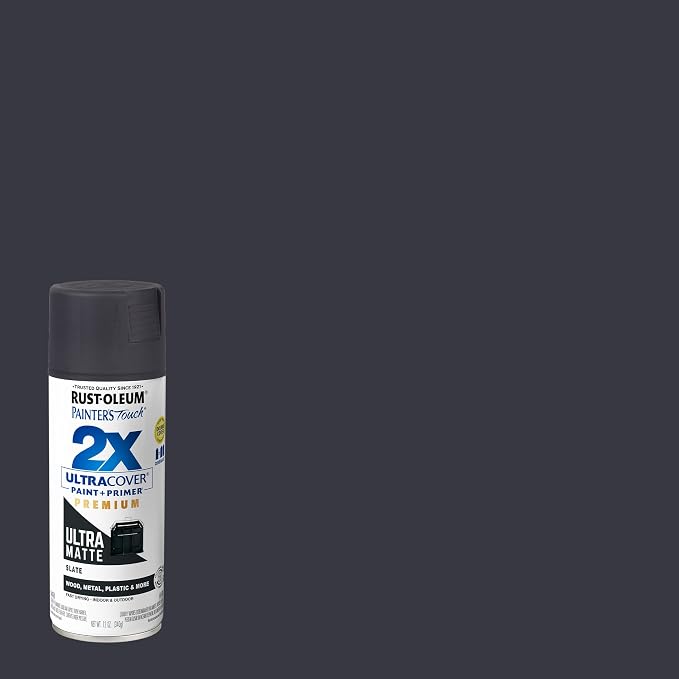 Rust-Oleum Painter's Touch 2X Ultra Cover Spray Paint, Ultra Matte Slate | - Image 2