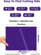 HTV Purple Heat Transfer Vinyl Bundle : 12" x 10" 16 Pack Heat Transfer Vinyl - Image 4