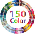150 Color Skeins Rainbow Color Embroidery Floss，Cross Stitch Threads, Bracelet by Unknown