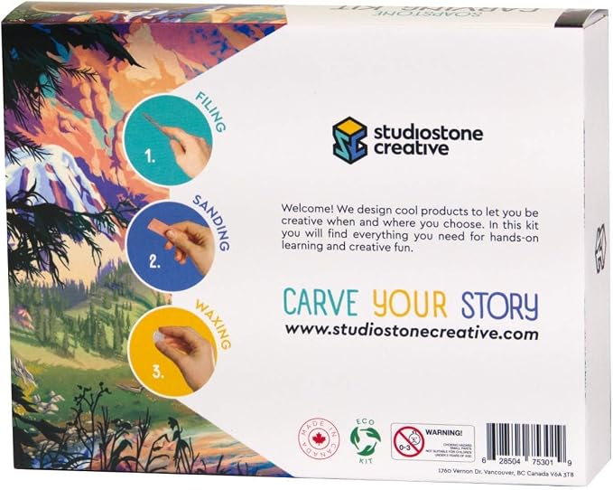 STUDIOSTONE CREATIVE DIY Arts & Crafts Carving Kit Kids Adults Bear Sculpture - Image 2