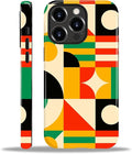 ZHEGAILIAN Case for iPhone 15 Pro, Geometric Colors Durable Shockproof Silicone by Home