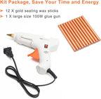Sealing Wax Sticks 12P with Glue Gun, Luxiv 5.4" Sealing Wax Sticks 10MM Fire - Image 7