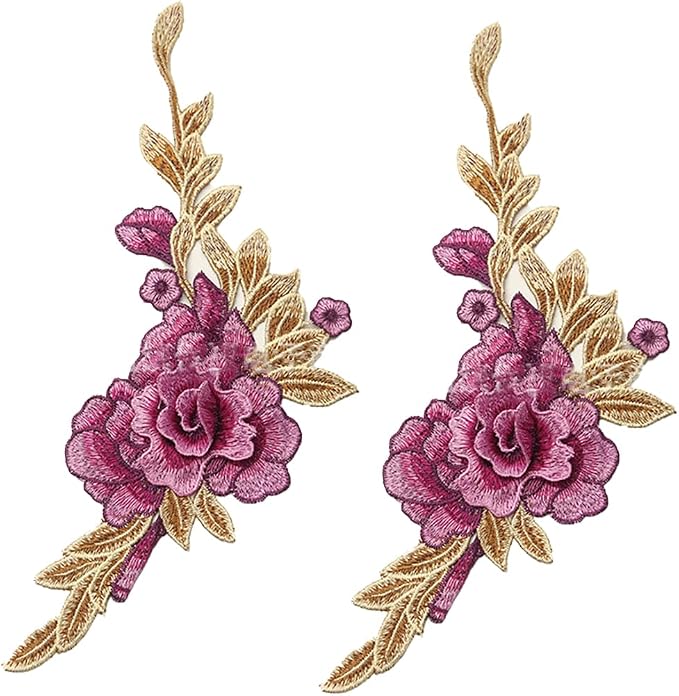 Vintage Rose Sew Lace Flower Embroidery Patches, by Unknown