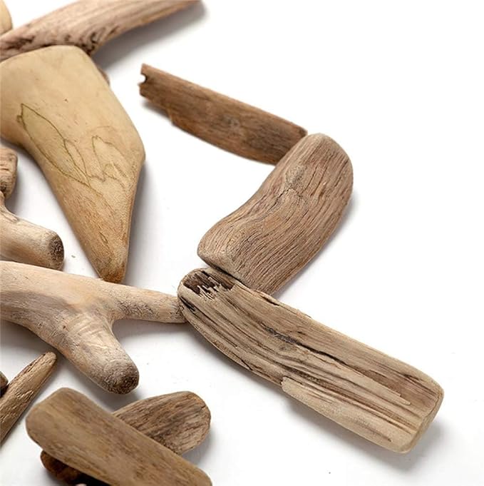 20 Pcs Natural Driftwood Pieces Branch Slices Craft Sticks Beach Decor - Image 6
