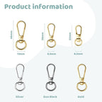 12pcs Swivel Push Gate Snap Hooks Clasps - Image 2