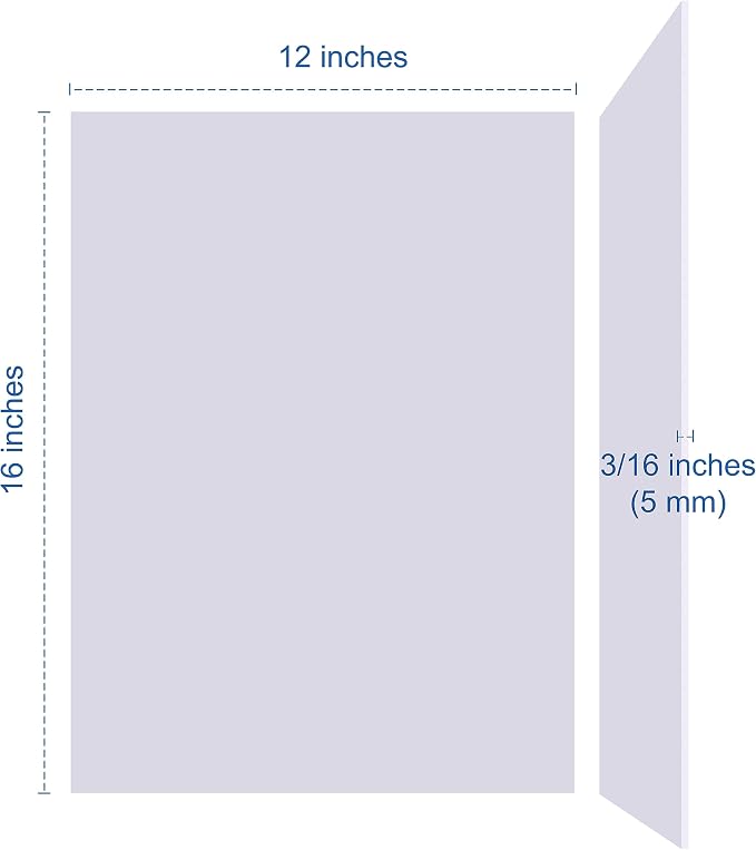 Foam Board 12 x 16 x 3/16", Foam Core Board Sheets, Acid Free Foamboard - Image 3