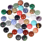 20pcs 16mm Natural Stone No Hole Assorted Colors Semicircle Smooth Cabochons - Image 3