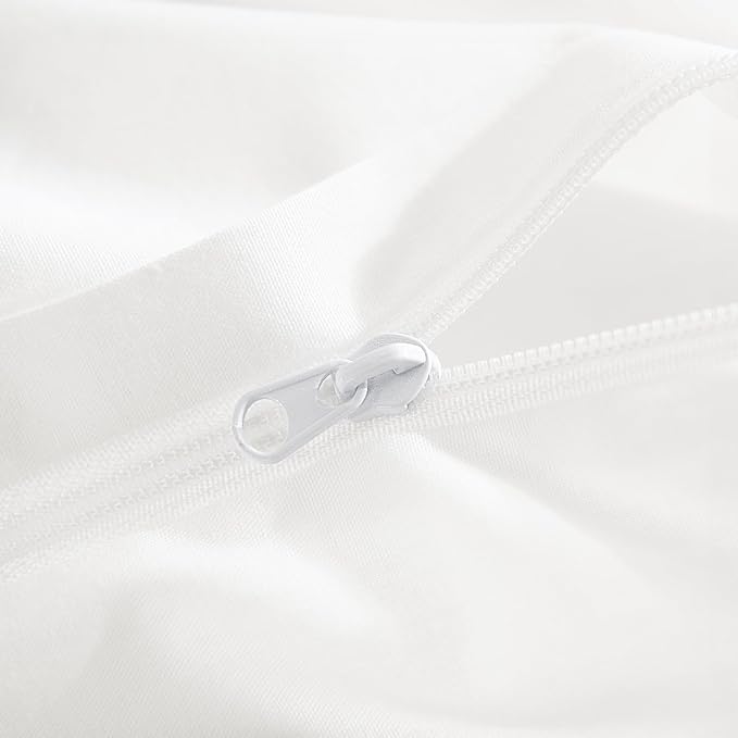 NEXHOME PRO Cotton Duvet Cover Kids Twin Size Linen Look White Organic Natural - Image 9