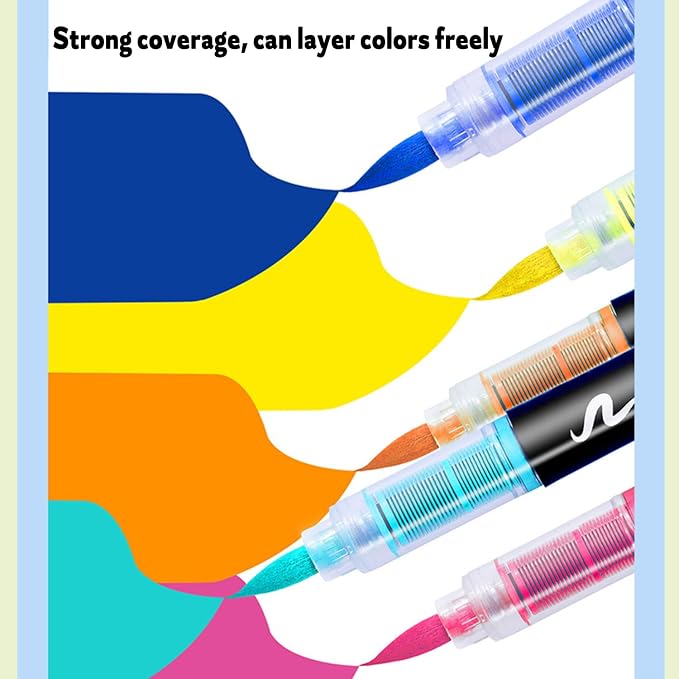 Acrylic Paint Markers Pens, 120 Vivid Colors Acrylic Markers Set, Direct Liquid - Image 9