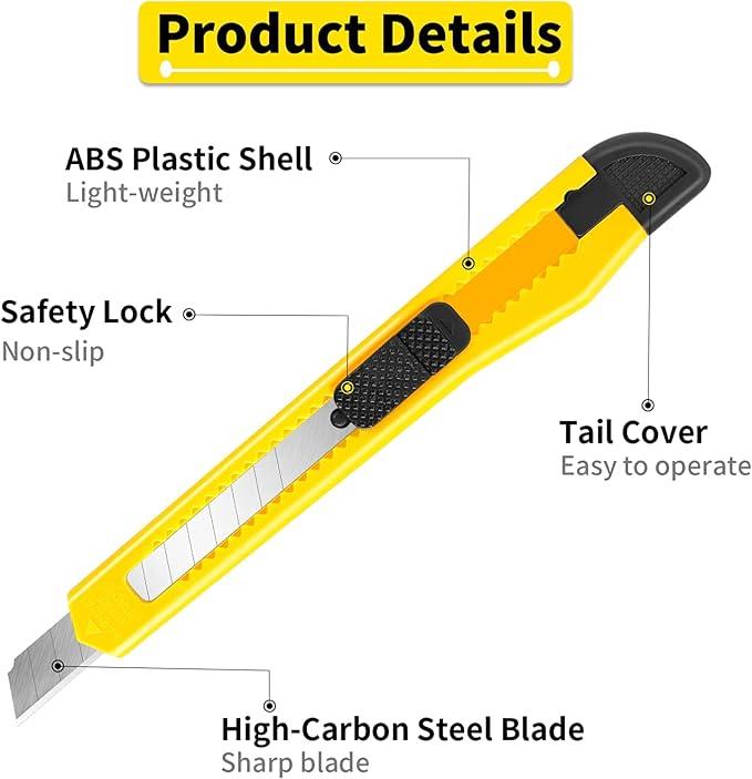 DIYSELF 96-Pack Box Cutters – Premium Utility Knives - Image 6