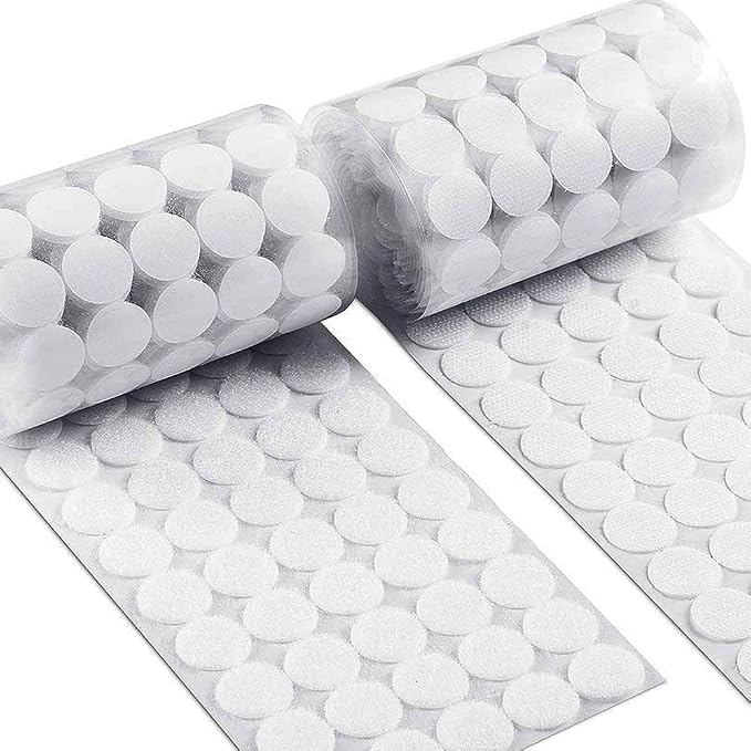 Self Adhesive Dots, Strong Adhesive 500PCS 0.59" Diameter Sticky Back Nylon Dots by RenaChris