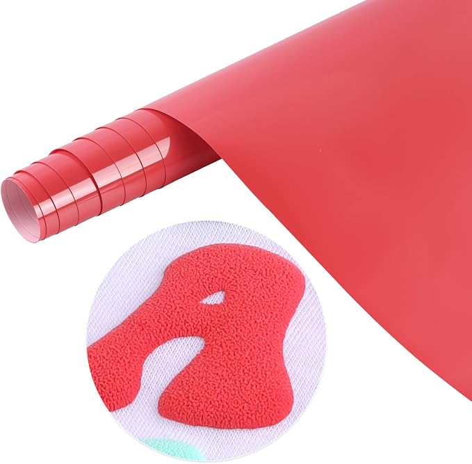 Tintnut Pastel Red Puff Heat Transfer Vinyl Roll, easy cut & weed, stretch by Tintnut