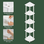Furinno Turn-N-Tube Corner Shelf Set of 2, 5-Tier Corner Bookshelf, Open - Image 6