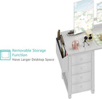 Lufeiya White L Shaped Desk - Image 9