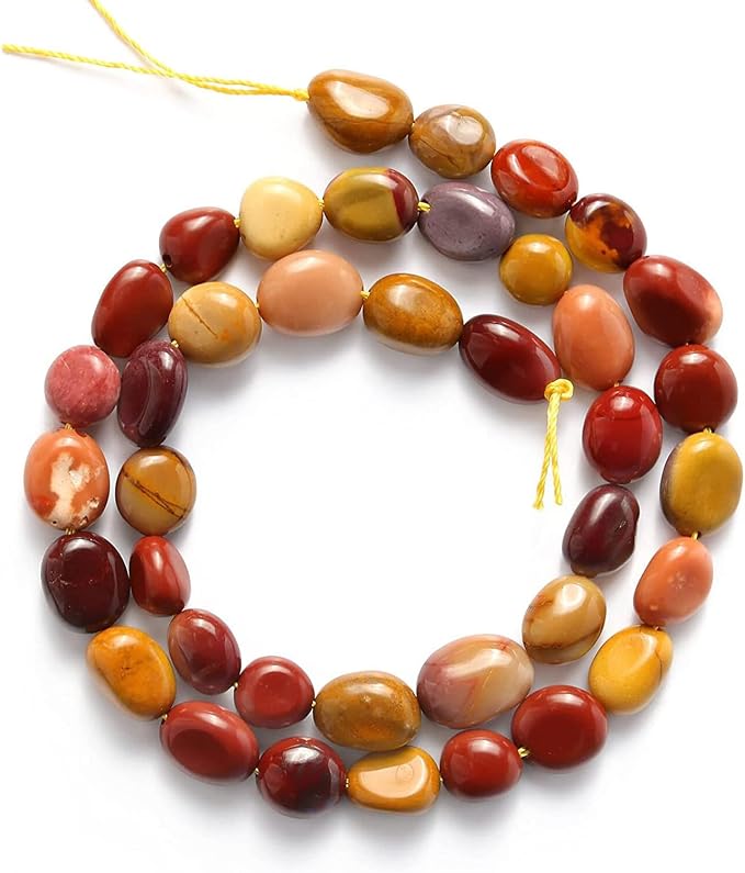HAAMIIQII Natural Mookaite Jasper Pebble Stone 5-8mm Small Irregular Freeform by HAAMIIQII
