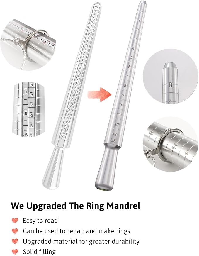 Meowoo Ring Sizer Measuring Tool Set, Metal Ring Guage - Image 2