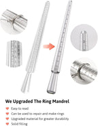 Meowoo Ring Sizer Measuring Tool Set, Metal Ring Guage - Image 2