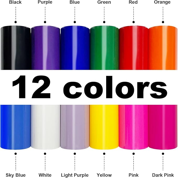 12Pcs DUEUIOE Puff Vinyl Heat Transfer 12x10Inch, Puff Vinyl Heat Transfer - Image 2