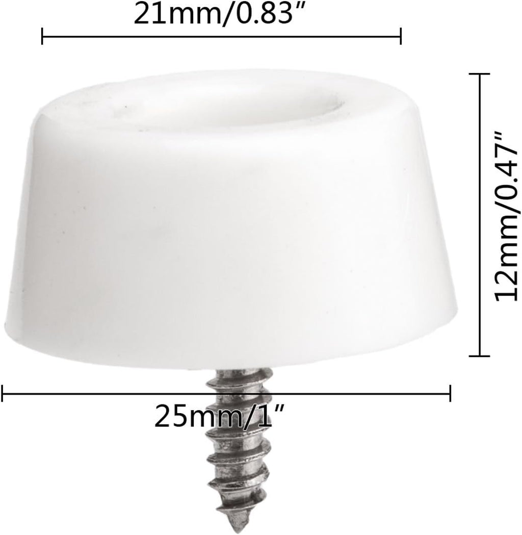 20pcs Round Furniture Pads,ULIFESTAR Furniture Feet Glides Sliders Carpet Saver Hardwood Floor Protectors Surface Protection for Chair Leg Caps Non Slip Furniture Grippers (White)