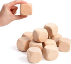 Blank Wood Dice 1-1/2 inch 40PCS Unfinished Square Blocks 40mm Small Wooden by Ourtroness