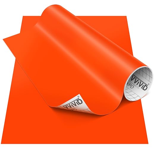 VViViD DECO65 Matte Pastel Orange Red Permanent Adhesive Craft Vinyl by VVIVIDVINYL