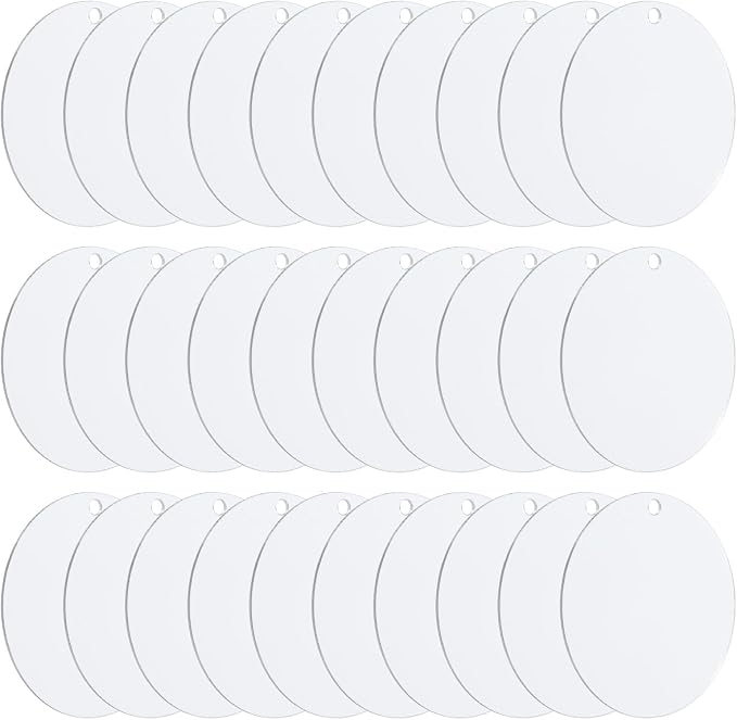 PATIKIL 2" Dia. Acrylic Circles, 30 Pack Round Clear Plastic Sheet Ornament by PATIKIL