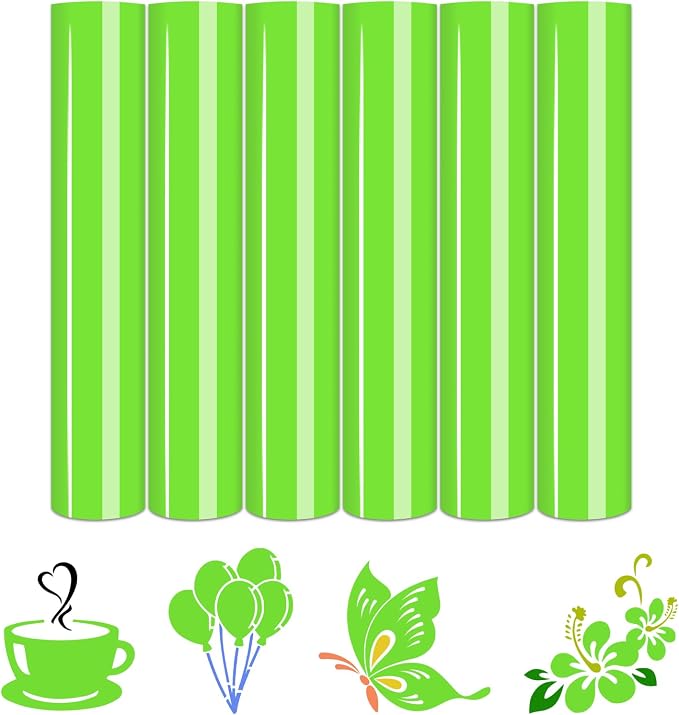 Tintnut Green Flash Color Heat Transfer Vinyl, easy cut & weed, stretch washable by Tintnut