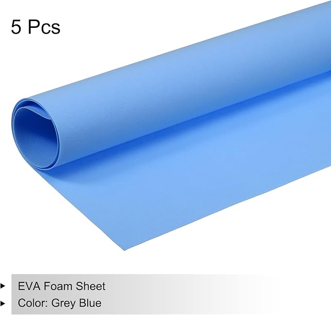 MECCANIXITY EVA Foam Sheets Grey Blue 19.7 Inch x 17.7 Inch 0.8mm Thick Crafts - Image 3