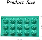 3 Pack Rose Silicone Mold Set, Reusable Flexible Flower Silicone Mold - Image 4